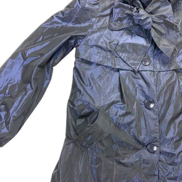 Allen Schwartz ABS Silver Label Puff Jacket Womens Size Medium Blue Elegant Coat - Picture 16 of 16